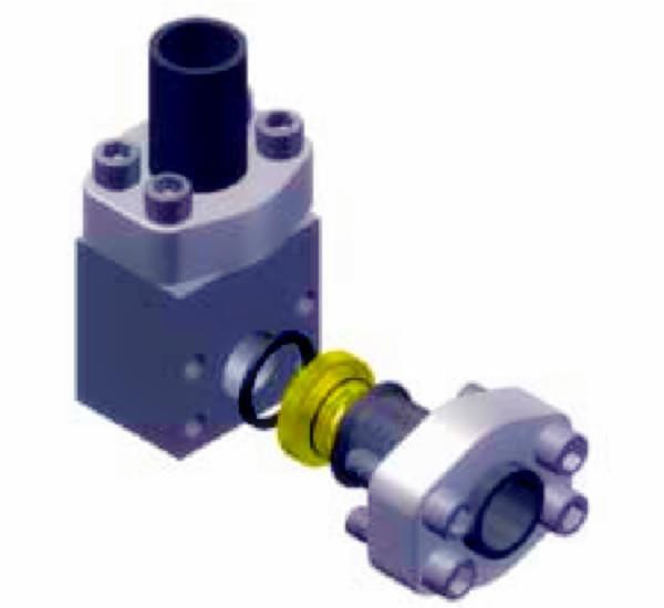 Flare 37 degree flange coupling assembly