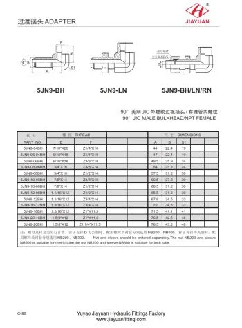 Dirsek JIC Bulkhead NPT Kadın